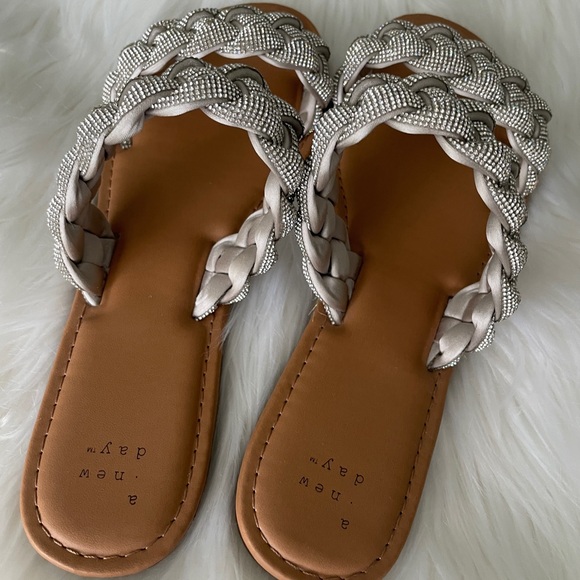 Target A New Day Lucy Rhinestone Braided Sandal size 9 - Picture 2 of 3